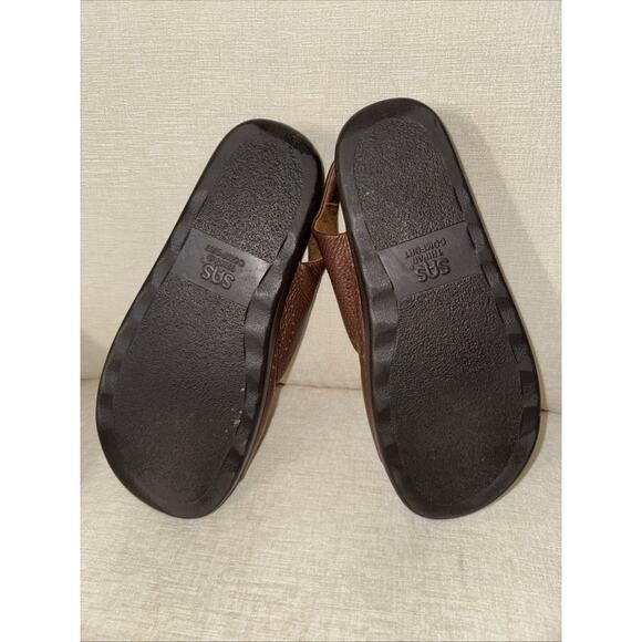 SAS Bravo Heel Strap Sandals Buckles Mens Sz 12 M Brown Tripad Comfort Leather main image 7